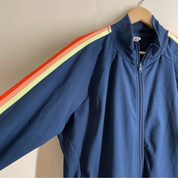 Athletic Works Bright Side Stripe Zip Up Sweatshirt Navy size 3X - Picture 3 of 8